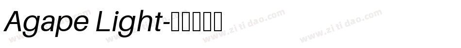 Agape Light字体转换
